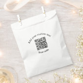 Voeg uw aangepaste tekstscan QR-code bedrijf toe Bedankzakje (Geknipt)