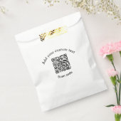 Voeg uw aangepaste tekstscan QR-code bedrijf toe Bedankzakje (Gezegeld)