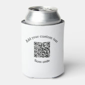 Voeg uw aangepaste tekstscan QR-code bedrijf toe Blikjeskoeler (Blikje Voorkant)