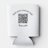 Voeg uw aangepaste tekstscan QR-code bedrijf toe Blikjeskoeler (Achterkant)