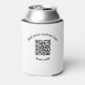 Voeg uw aangepaste tekstscan QR-code bedrijf toe Blikjeskoeler (Blikje Achterkant)