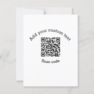 Voeg uw aangepaste tekstscan QR-code bedrijf toe Briefkaart