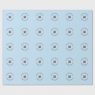 Voeg uw aangepaste tekstscan QR-code bedrijf toe Cadeaupapier