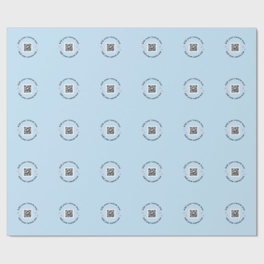 Voeg uw aangepaste tekstscan QR-code bedrijf toe  Cadeaupapier (Vlak)