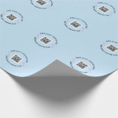 Voeg uw aangepaste tekstscan QR-code bedrijf toe  Cadeaupapier (Hoek)