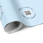 Voeg uw aangepaste tekstscan QR-code bedrijf toe  Cadeaupapier (Rol Hoek)