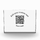 Voeg uw aangepaste tekstscan QR-code bedrijf toe Fotoblokken (Voorkant)