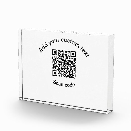Voeg uw aangepaste tekstscan QR-code bedrijf toe Fotoblokken (Rechts)