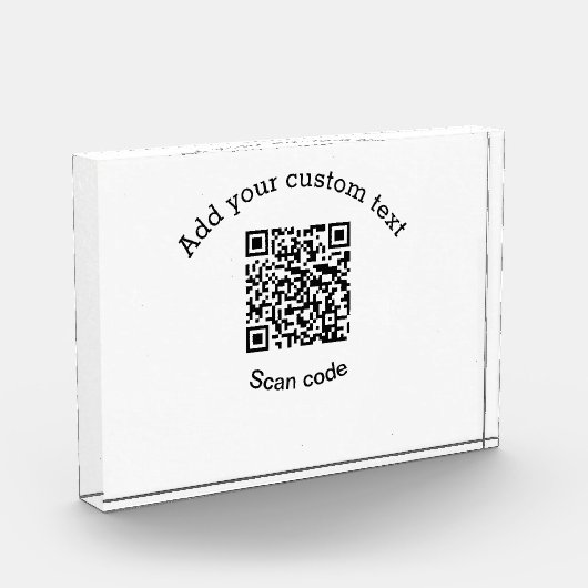 Voeg uw aangepaste tekstscan QR-code bedrijf toe Fotoblokken (Links)