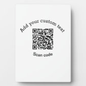 Voeg uw aangepaste tekstscan QR-code bedrijf toe Fotoplaat (voorkant)