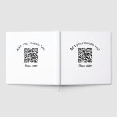 Voeg uw aangepaste tekstscan QR-code bedrijf toe Gastenboek (Volledig)