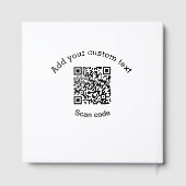 Voeg uw aangepaste tekstscan QR-code bedrijf toe Gastenboek (Achterkant)