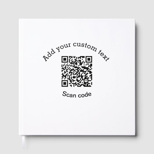 Voeg uw aangepaste tekstscan QR-code bedrijf toe Gastenboek (Voorkant)