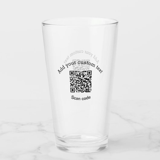 Voeg uw aangepaste tekstscan QR-code bedrijf toe  Glas (Achterkant)