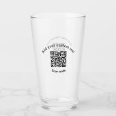 Voeg uw aangepaste tekstscan QR-code bedrijf toe  Glas (Voorkant)