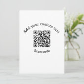 Voeg uw aangepaste tekstscan QR-code bedrijf toe  Kaart (Staand voorkant)