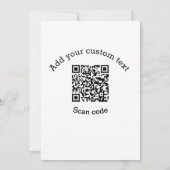 Voeg uw aangepaste tekstscan QR-code bedrijf toe  Kaart (Achterkant)