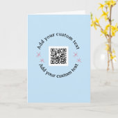 Voeg uw aangepaste tekstscan QR-code bedrijf toe Kaart (Gele Bloem)