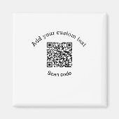 Voeg uw aangepaste tekstscan QR-code bedrijf toe Magneet (Voorkant)