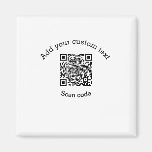 Voeg uw aangepaste tekstscan QR-code bedrijf toe Magneet
