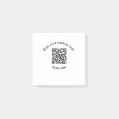 Voeg uw aangepaste tekstscan QR-code bedrijf toe  Post-it® Notes (Voorkant)