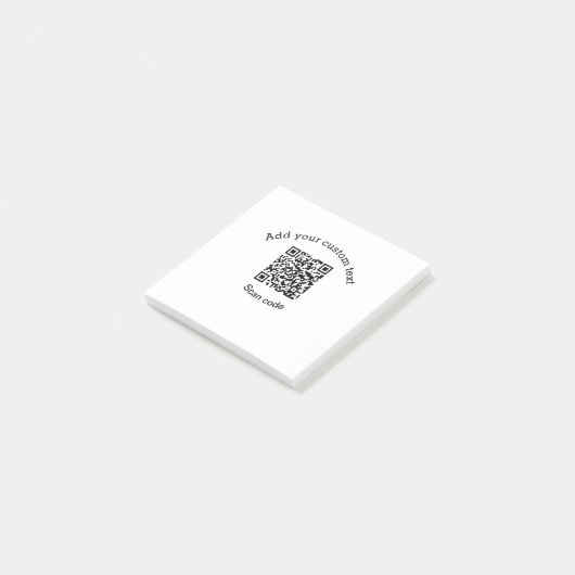 Voeg uw aangepaste tekstscan QR-code bedrijf toe  Post-it® Notes (Schuin)
