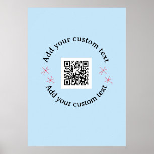 Voeg uw aangepaste tekstscan QR-code bedrijf toe Poster