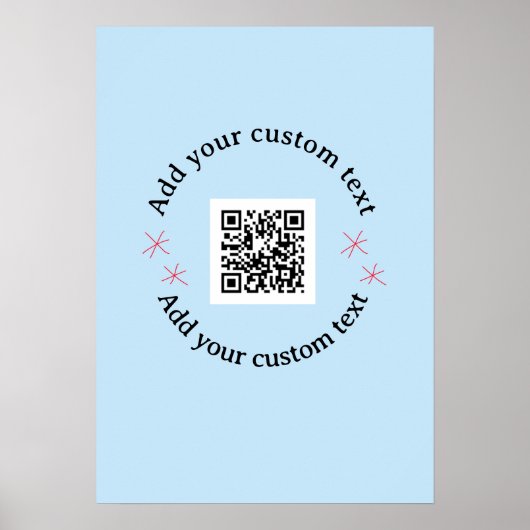 Voeg uw aangepaste tekstscan QR-code bedrijf toe Poster (Voorkant)