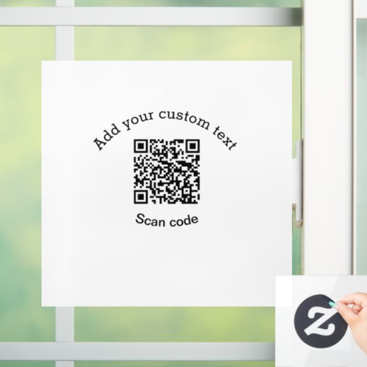 Voeg uw aangepaste tekstscan QR-code bedrijf toe Raamsticker (Huis)