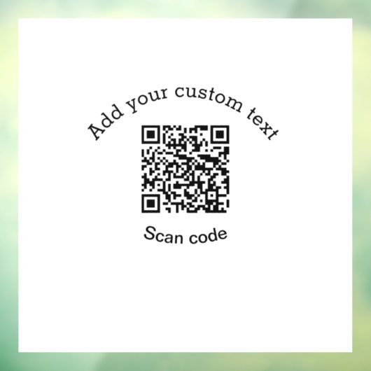 Voeg uw aangepaste tekstscan QR-code bedrijf toe Raamsticker (Vel 3)