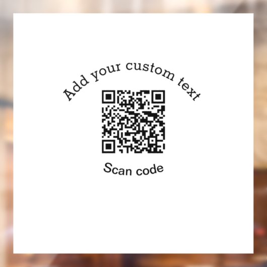 Voeg uw aangepaste tekstscan QR-code bedrijf toe Raamsticker (Vel 2)