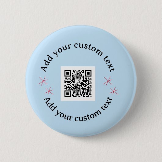 Voeg uw aangepaste tekstscan QR-code bedrijf toe Ronde Button 5,7 Cm (Voorkant)