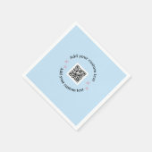 Voeg uw aangepaste tekstscan QR-code bedrijf toe Servet (Hoek)