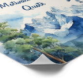 Voeg uw aangepaste Waterverf Mountain and Trees to Poster (Hoek)