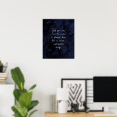 Voeg uw aangepaste zwarte prijsopgave toe aan Navy Poster (Thuiskantoor)
