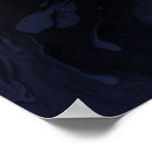 Voeg uw aangepaste zwarte prijsopgave toe aan Navy Poster (Hoek)