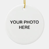 Voeg uw aanpasbare foto toe keramisch ornament (Voorkant)