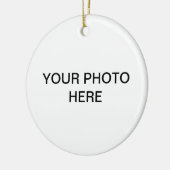 Voeg uw aanpasbare foto toe keramisch ornament (Links)