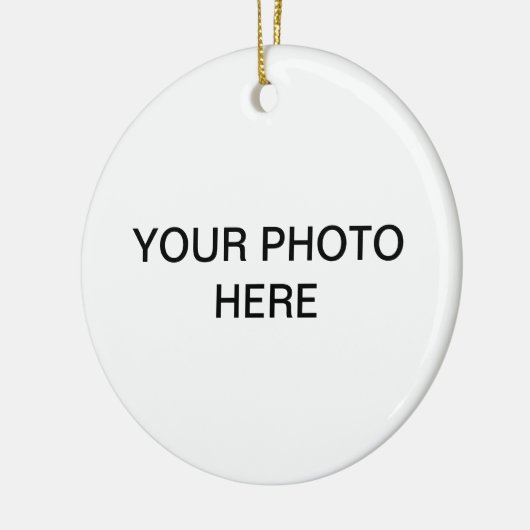 Voeg uw aanpasbare foto toe keramisch ornament (Links)