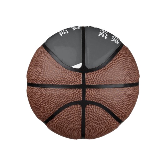 Voeg uw achtergrondkleur, uw afbeelding, jouw teks basketbal (Rechts)