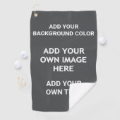 Voeg uw achtergrondkleur, uw afbeelding, jouw teks golfhanddoek (Insitu)