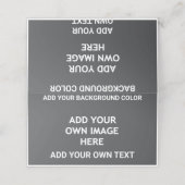 Voeg uw achtergrondkleur, uw afbeelding, jouw teks klantenkaartje (Buitenkant ongevouwen)