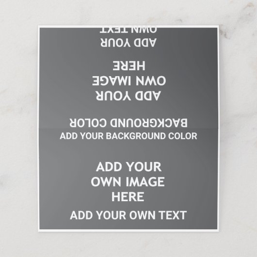 Voeg uw achtergrondkleur, uw afbeelding, jouw teks klantenkaartje (Buitenkant ongevouwen)