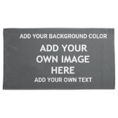 Voeg uw achtergrondkleur, uw afbeelding, jouw teks kussensloop (Voorkant-Rechts)