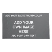 Voeg uw achtergrondkleur, uw afbeelding, jouw teks kussensloop (Achterkant-Links)