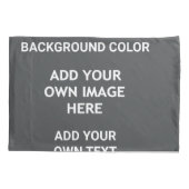 Voeg uw achtergrondkleur, uw afbeelding, jouw teks kussensloop (Achterkant)