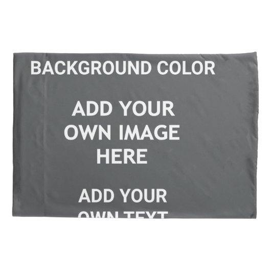 Voeg uw achtergrondkleur, uw afbeelding, jouw teks kussensloop (Achterkant)