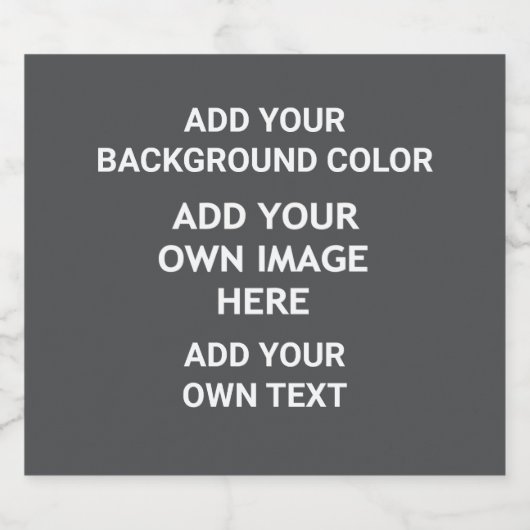 Voeg uw achtergrondkleur, uw afbeelding, jouw teks likeurfles etiket (Enkel label)