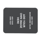 Voeg uw achtergrondkleur, uw afbeelding, jouw teks magneet (Horizontaal)