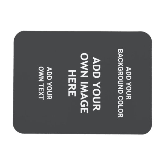 Voeg uw achtergrondkleur, uw afbeelding, jouw teks magneet (Horizontaal)